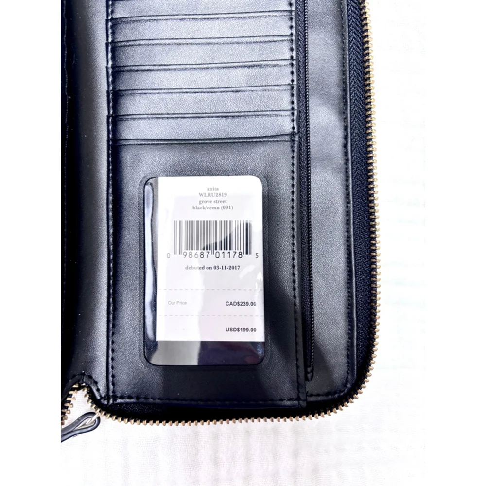 Women's Kate Spade Wallet One Size White Black Gold accents